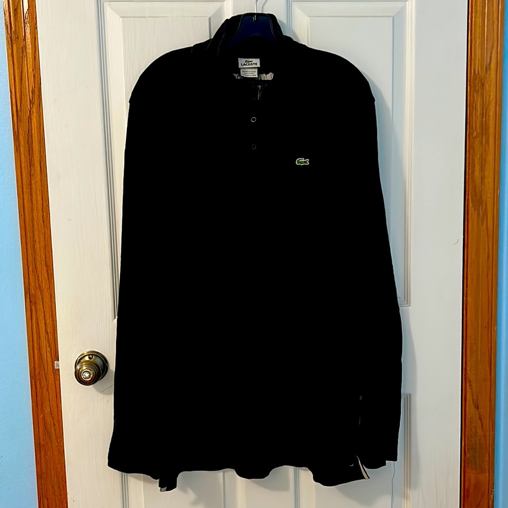 Lacoste Black Long sleeve cotton shirt/sweater